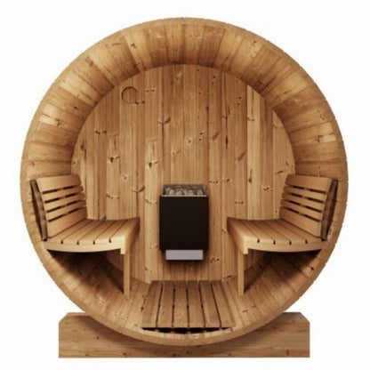 SaunaLife Model E8W Ergo Series 6-Person Outdoor Thermo-Spruce Sauna Barrel