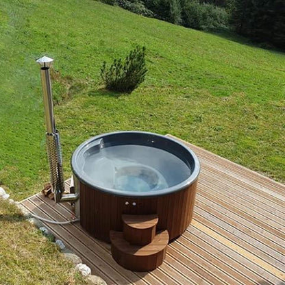 SaunaLife Model S4N Premium 6-Person Home Wood-Burning Hot Tub