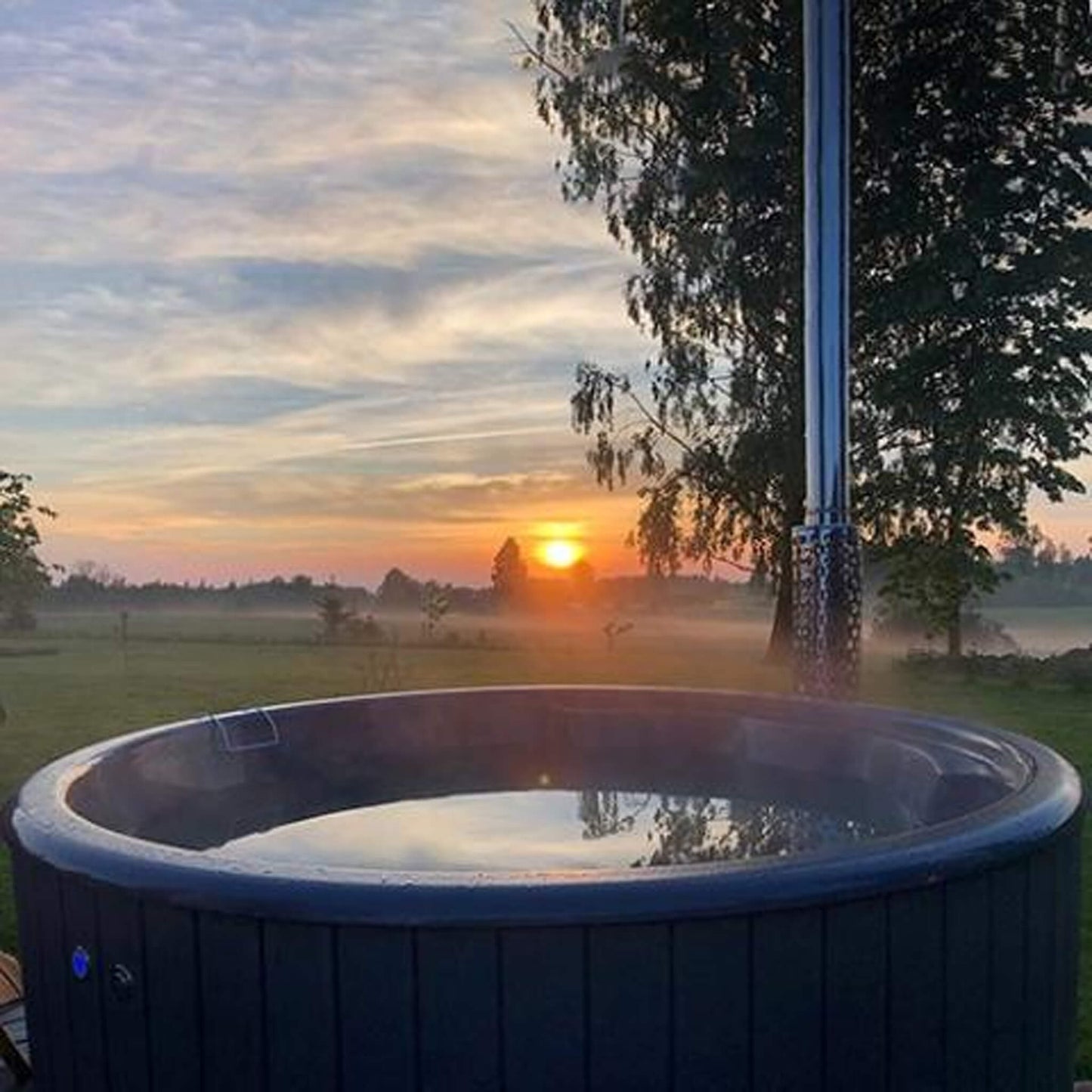 SaunaLife Model S4N Premium 6-Person Home Wood-Burning Hot Tub