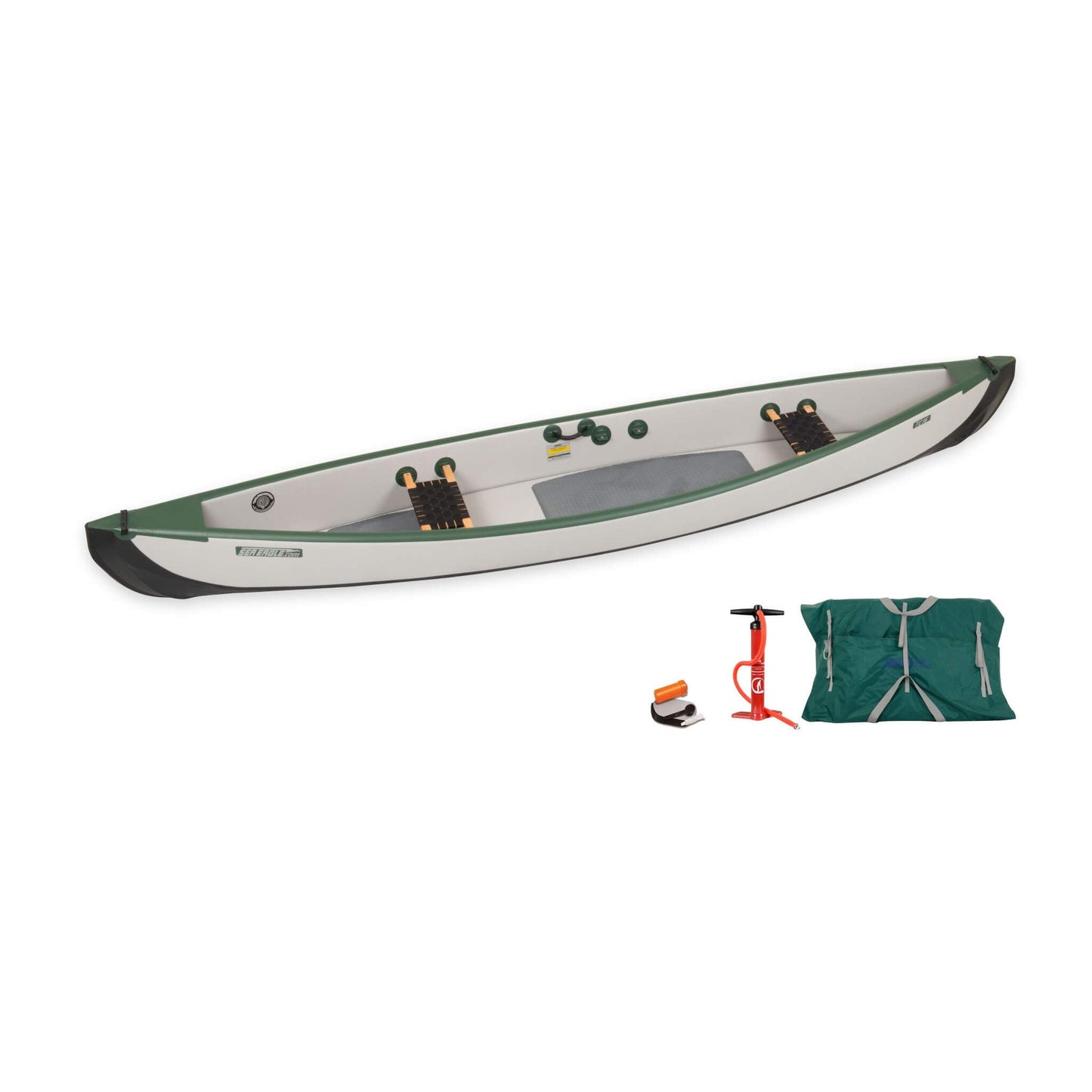 Sea Eagle 3-People TC16 High Pressure All Drop Stitch Inflatable Travel Canoe 16FT