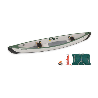 Sea Eagle 3-People TC16 High Pressure All Drop Stitch Inflatable Travel Canoe 16FT
