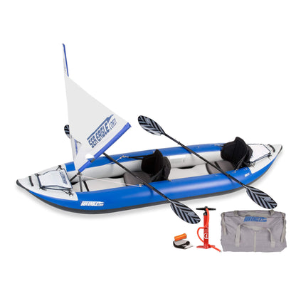 Sea Eagle 380X Explorer 3-Person Inflatable Kayak with Large Removable Rear Center Skeg