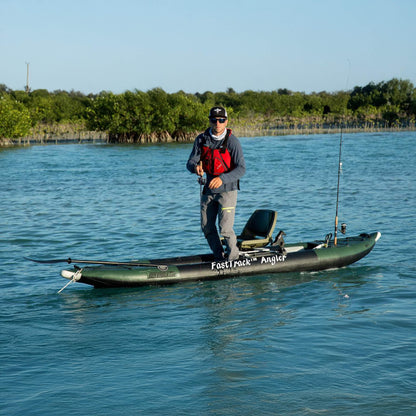 Sea Eagle 385FTA FastTrack 2-Person Angler Inflatable Hunter Green Fishing Kayak 12FT