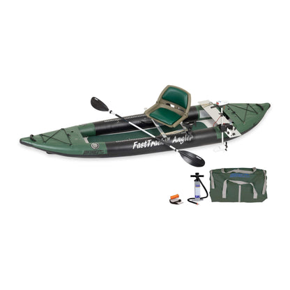 Sea Eagle 385FTA FastTrack 2-Person Angler Inflatable Hunter Green Fishing Kayak 12FT