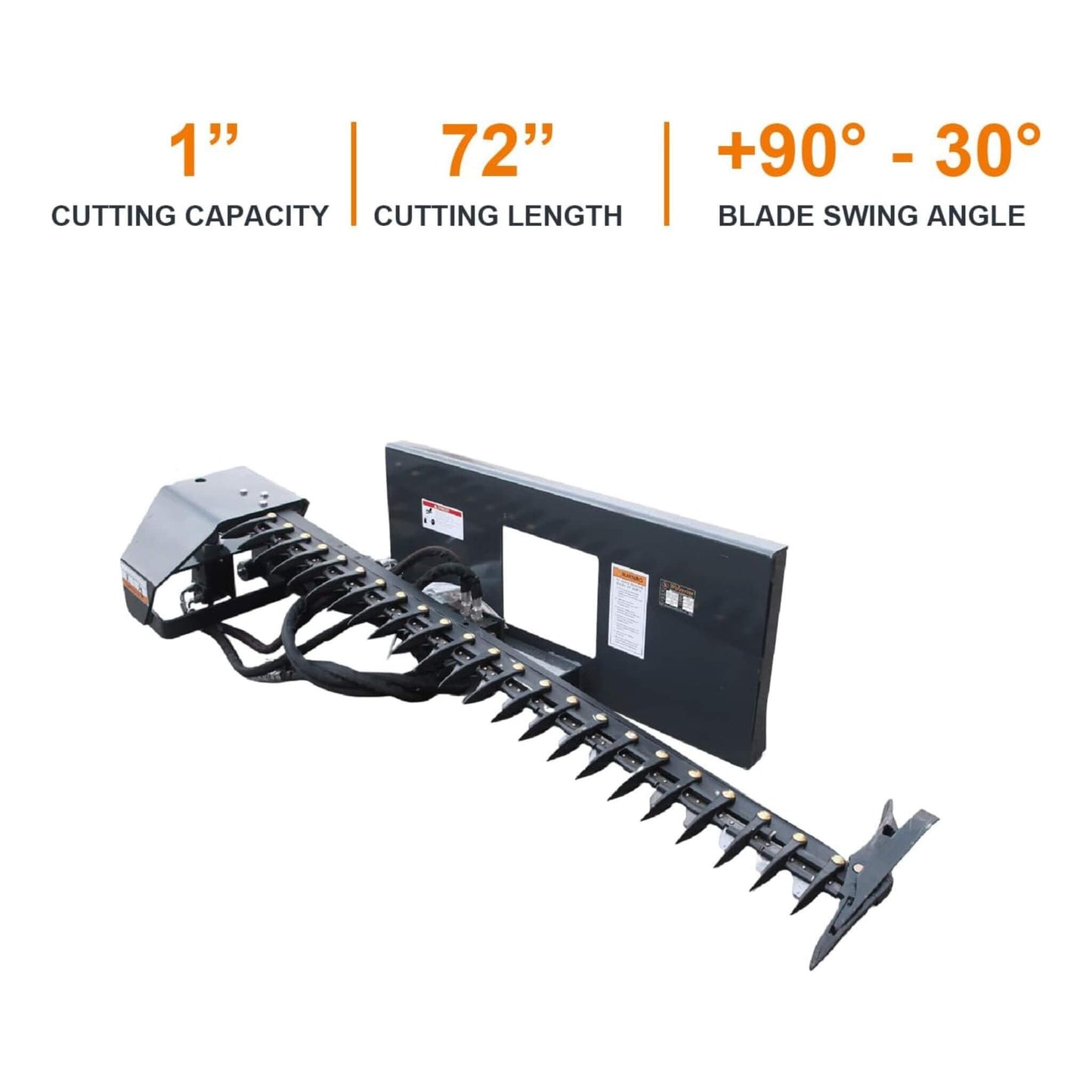 Heavy-Duty 72-Inch Sickle Bar Mower Skid Steer Loader Attachment