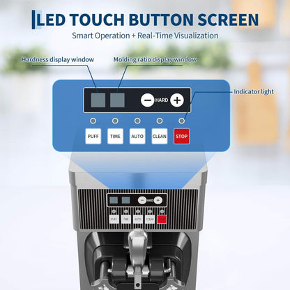 Single-Flavor 6L Commercial 1500W Countertop Soft Serve Ice Cream Machine