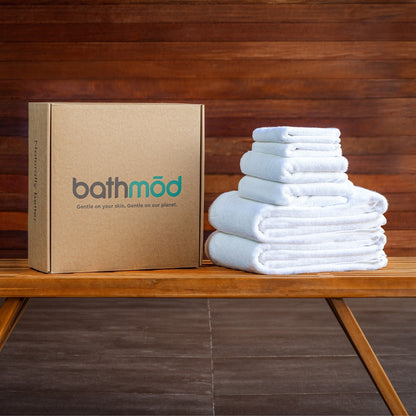 Luxury Organic Bath Six Piece Towel Set | Soft, Plush, Eco-Friendly Towels
