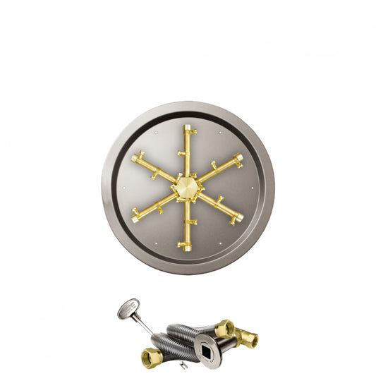 Pro-Series Brass Round Burning Spur Pan - Match Lit