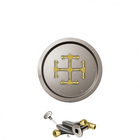 Pro-Series Brass Round Snowflake Burner - Match Lit