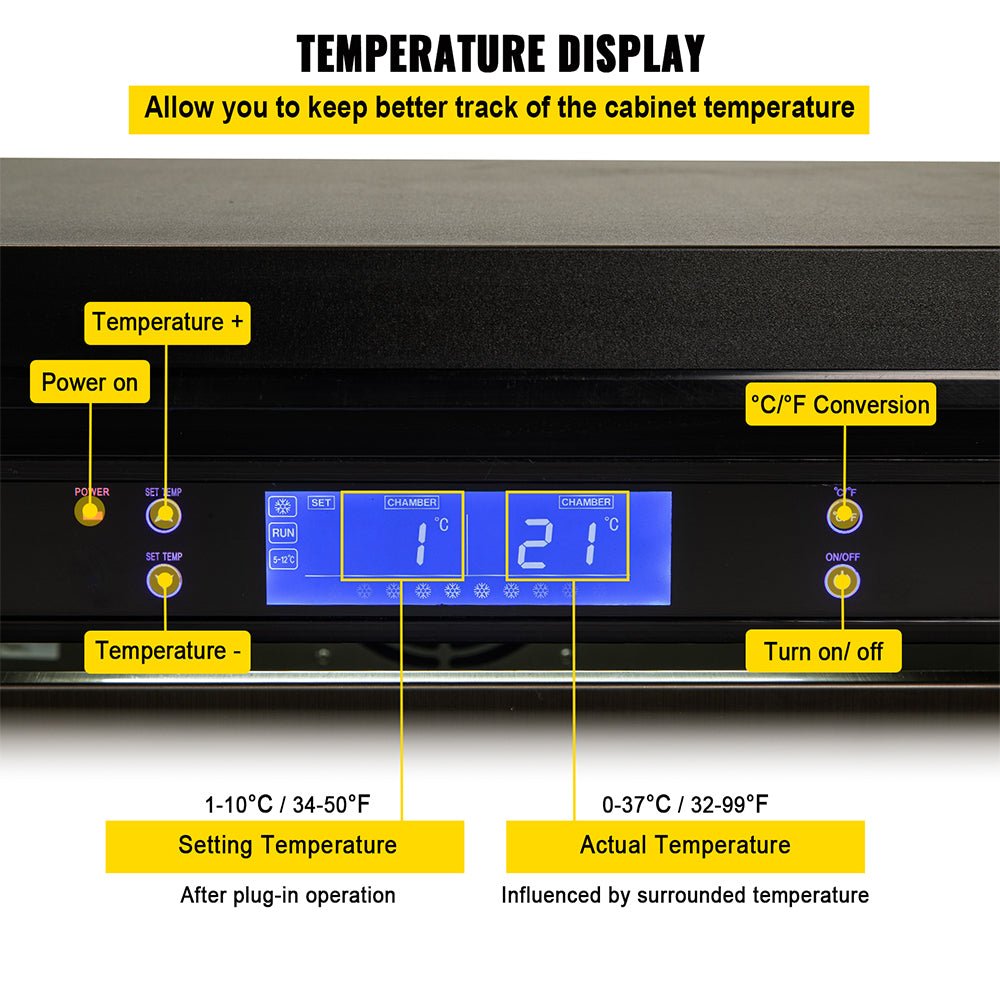 Small Double Drawer Stainless Steel Built-In Undercounter Beverage Refrigerator 5.1 Cu.Ft.