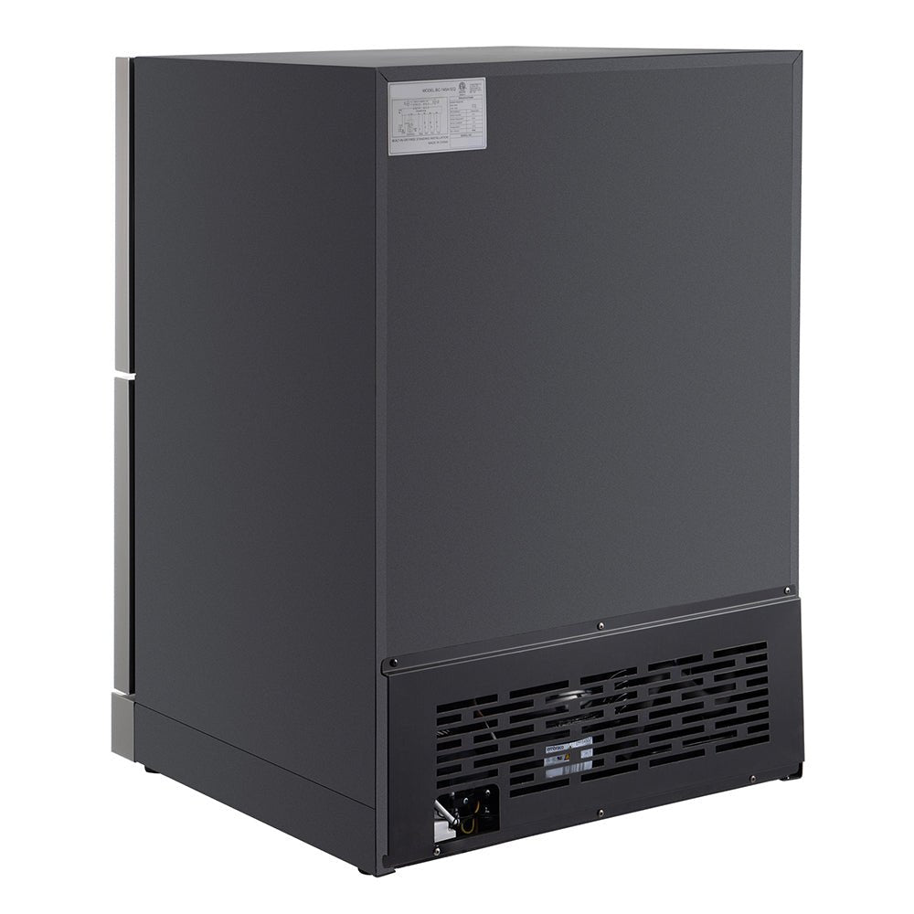 Small Double Drawer Stainless Steel Built-In Undercounter Beverage Refrigerator 5.1 Cu.Ft.