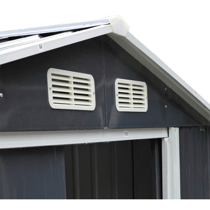 4FT x 7FT Alora Small Outdoor Garden Backyard Storage Tool Shed w/ Sliding Door