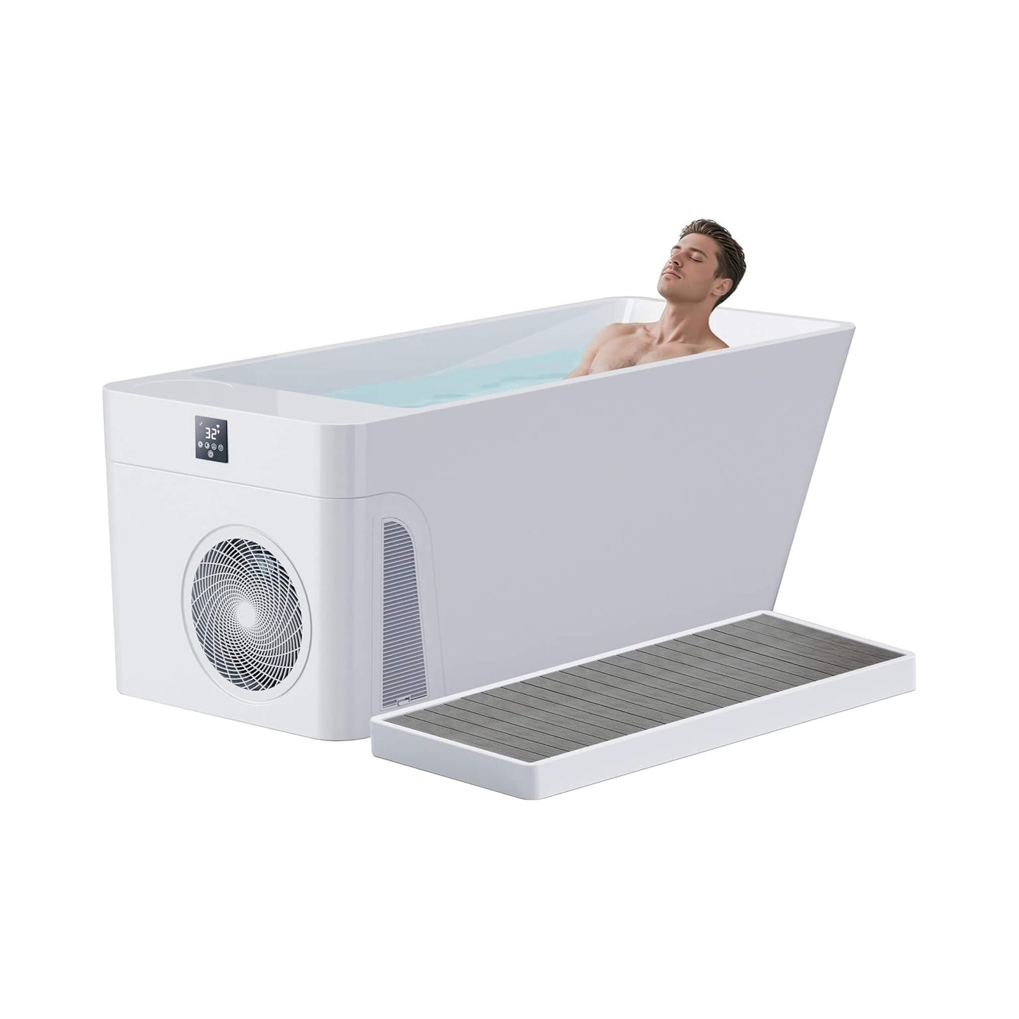 CSC Smart 1-Piece Freestanding Full-Body All-In-One Cold Plunge Tub With Built-In Water Chiller