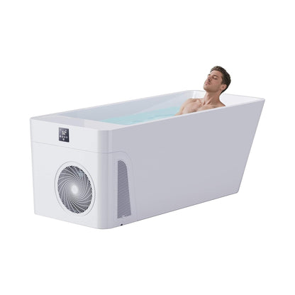 CSC Smart 1-Piece Freestanding Full-Body All-In-One Cold Plunge Tub With Built-In Water Chiller