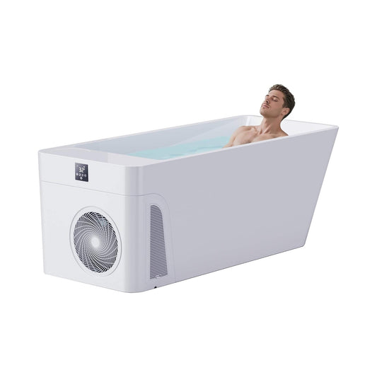 CSC Smart 1-Piece Freestanding Full-Body All-In-One Cold Plunge Tub With Built-In Water Chiller