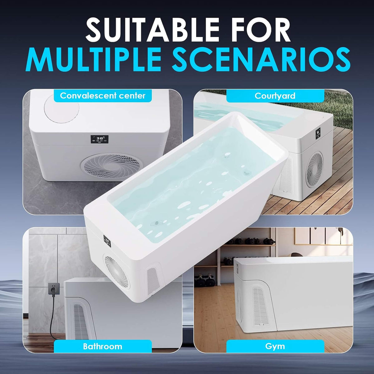 CSC Smart 1-Piece Freestanding Full-Body All-In-One Cold Plunge Tub With Built-In Water Chiller