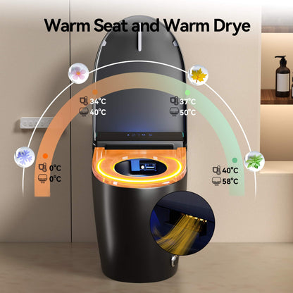 Nuvia Smart One-Piece Bidet Toilet with Auto Open/Close Seat and Dryer