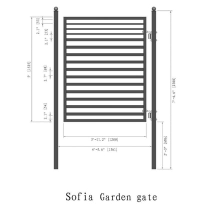 5FT Heavy-Duty Sofia Powder-Coated Galvanized Steel Pedestrian Gate