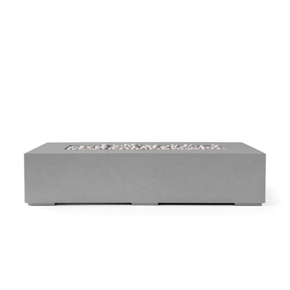 Sonoma 72" Rectangle Concrete Fire Pit - Match Lit