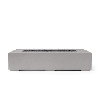 Sonoma 72" Rectangle Concrete Fire Pit - Match Lit