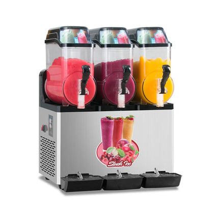 Premium Commercial Stainless Steel Slushy Machine With Triple Tank Advance Cooling 45L