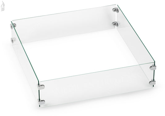 Square Flame Guard for Round Drop-In Fire Pit Pan