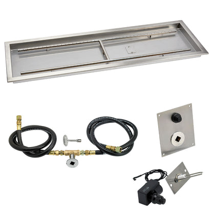 Rectangular Stainless Steel Drop-In Pan with Spark Ignition Kit