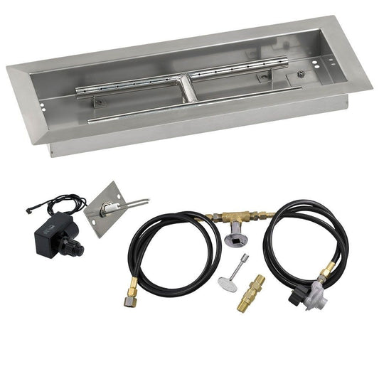 Rectangular Stainless Steel Drop-In Pan with Spark Ignition Kit