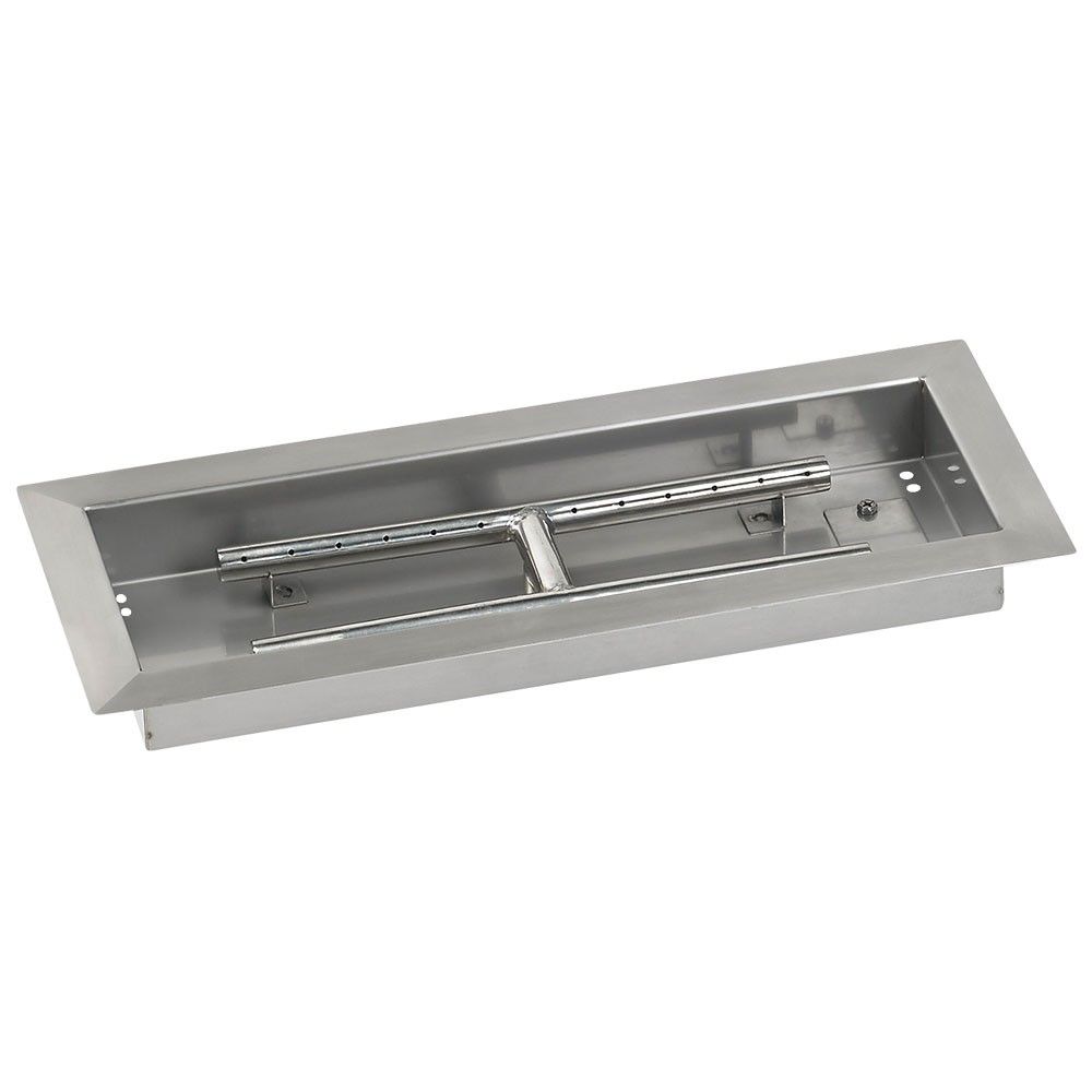 Rectangular Stainless Steel Drop-In Pan with Match Lit Kit - Bundle