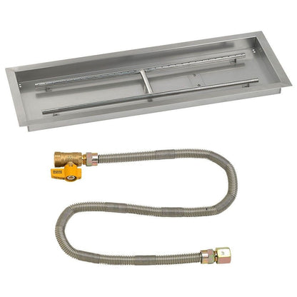 Rectangular Stainless Steel Drop-In Pan with Match Lit Kit