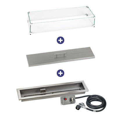 Linear Stainless Steel Drop-In Pan with Electronic Ignition System Kit, CSA Certified - Bundle