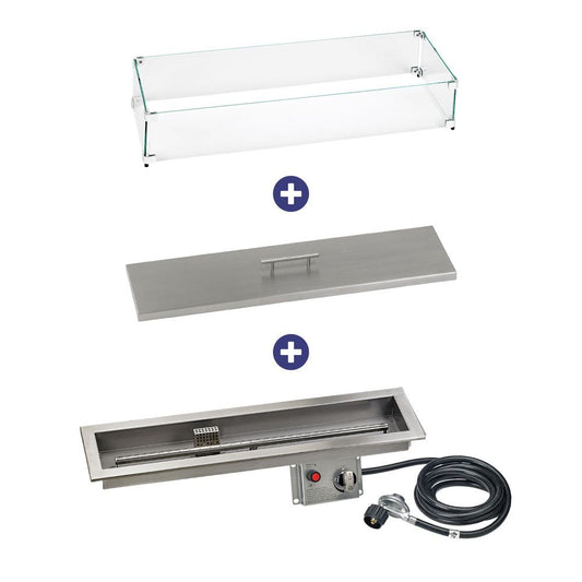 Linear Stainless Steel Drop-In Pan with Electronic Ignition System Kit, CSA Certified - Bundle