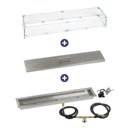 Linear Stainless Steel Drop-In Pan with Spark Ignition Kit - Bundle