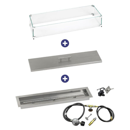 Linear Stainless Steel Drop-In Pan with Spark Ignition Kit - Bundle