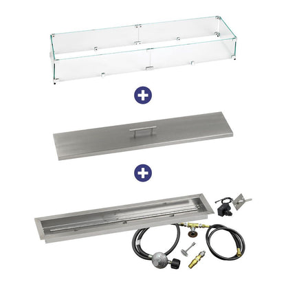 Linear Stainless Steel Drop-In Pan with Spark Ignition Kit - Bundle