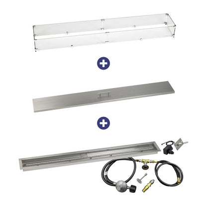 Linear Stainless Steel Drop-In Pan with Spark Ignition Kit - Bundle