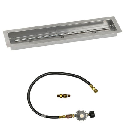 Linear Stainless Steel Drop-In Pan with Match Lit Kit