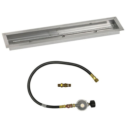 Linear Stainless Steel Drop-In Pan with Match Lit Kit