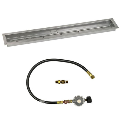 Linear Stainless Steel Drop-In Pan with Match Lit Kit