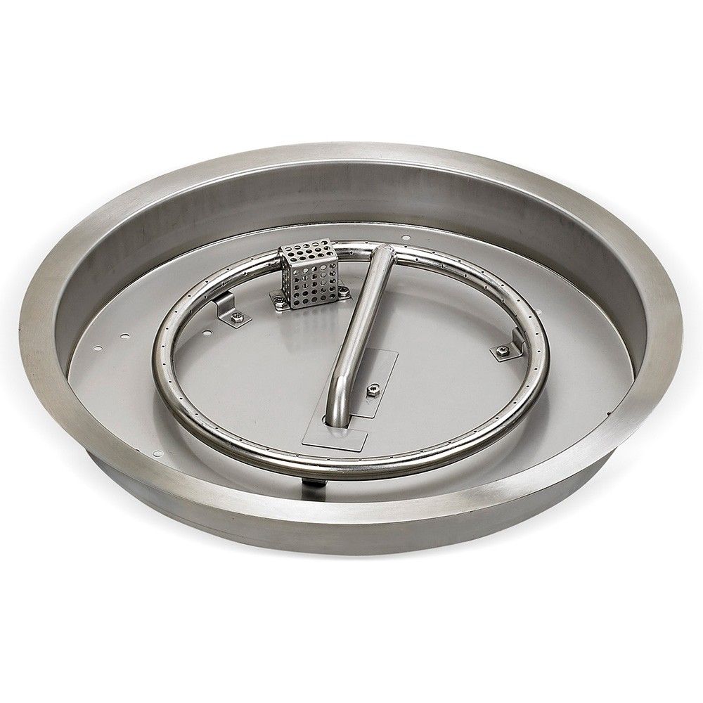 Round Stainless Steel Drop-In Pan with Electronic Ignition Kit, CSA Certified - Bundle