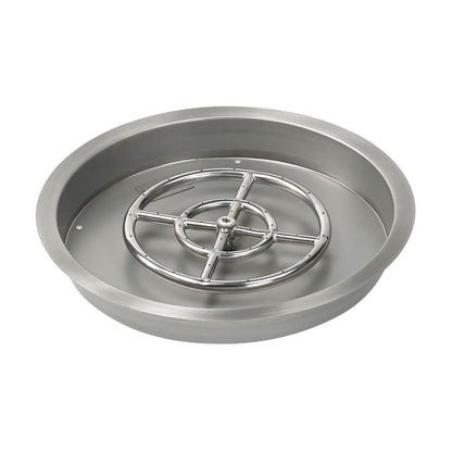 Round Stainless Steel Drop-In Pan with Spark Ignition Kit - Bundle