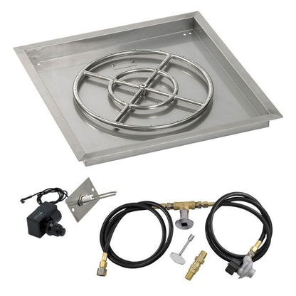 Square Stainless Steel Drop-In Pan with Spark Ignition Kit