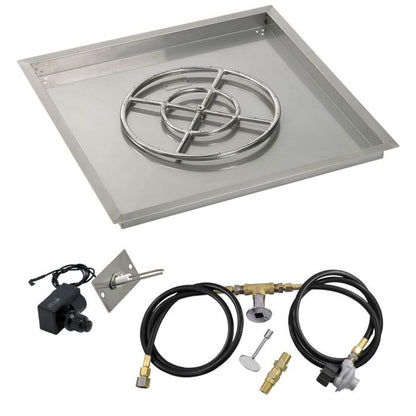 Square Stainless Steel Drop-In Pan with Spark Ignition Kit