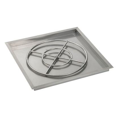 Square Stainless Steel Drop-In Pan with Match Lit Kit - High Capacity - Bundle