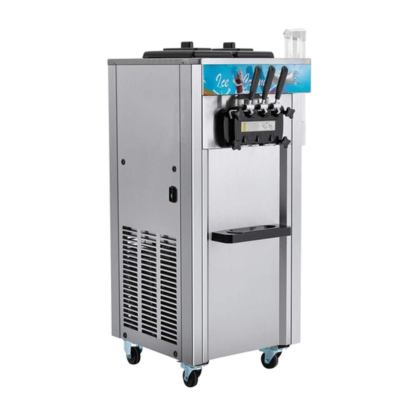 Stainless Steel Commercial 3-Flavor Soft Serve Ice Cream Machine Maker 21-31 L/H