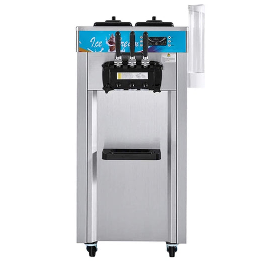 Stainless Steel Commercial 3-Flavor Soft Serve Ice Cream Machine Maker 21-31 L/H