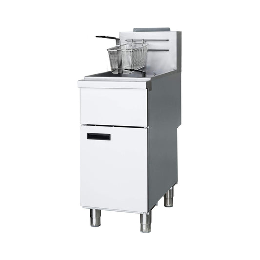 Stainless Steel Commercial 90K BTU 3-Burner Gas Liquid Propane Deep Fryer