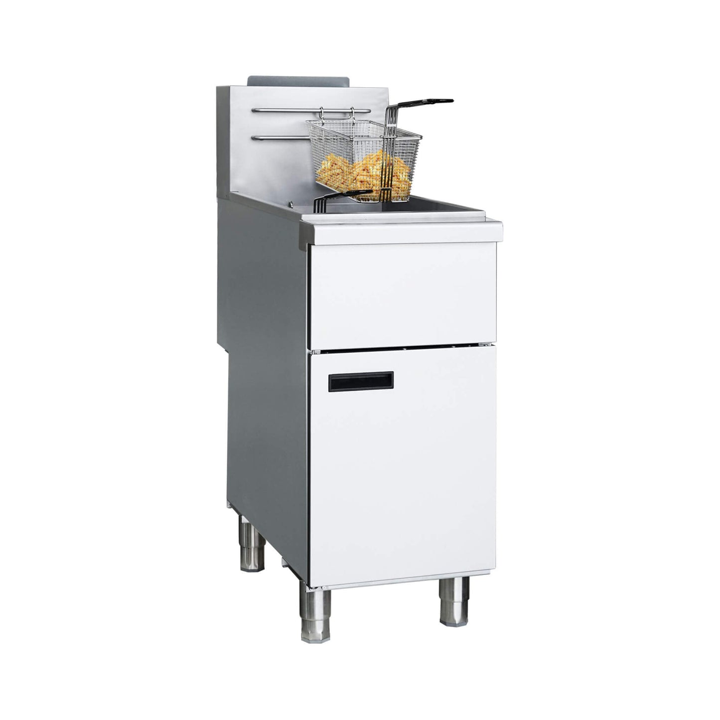 Stainless Steel Commercial 90K BTU 3-Burner Gas Liquid Propane Deep Fryer