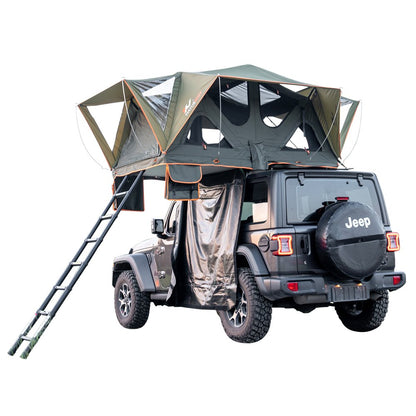 Naturnest Andromeda Green Soft Shell Rooftop Tent With Large Panoramic Skylight & YKK Doors