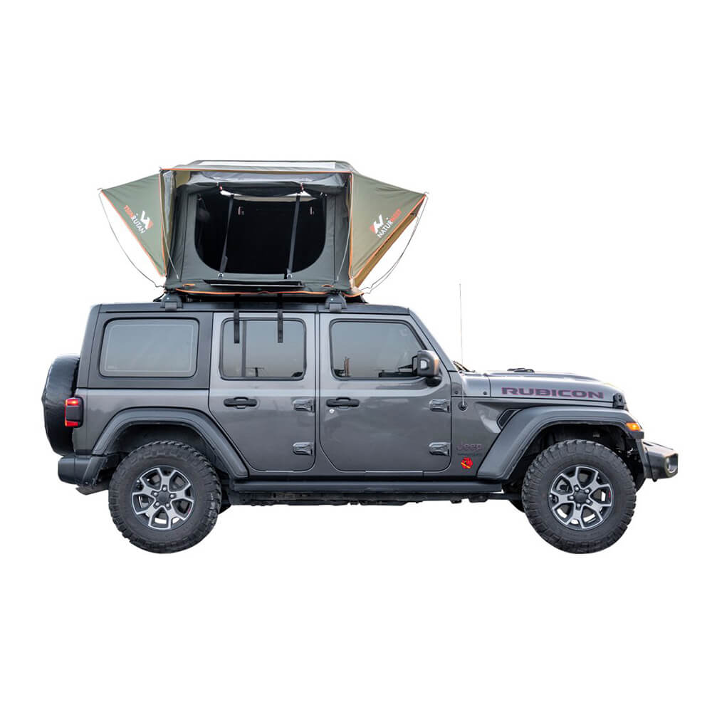 Naturnest Andromeda Green Soft Shell Rooftop Tent With Large Panoramic Skylight & YKK Doors